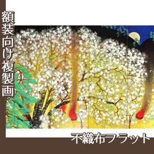 横山大観「夜桜(左隻)」【複製画:不織布フラット100g】