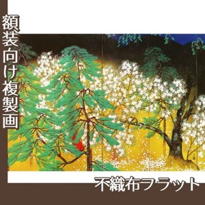 横山大観「夜桜(右隻)」【複製画:不織布フラット100g】