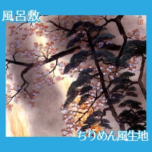 横山大観「夜桜」【風呂敷】