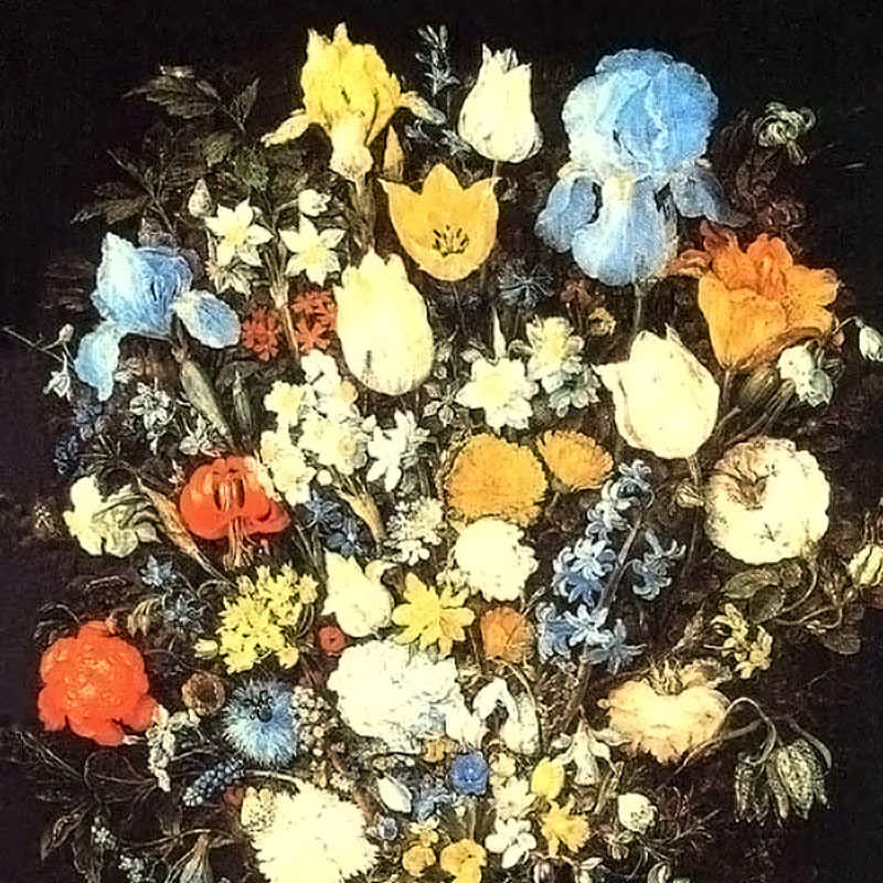 最大83％オフ！ diana 絵画シリーズ ブリューゲル アイリスのある花束 