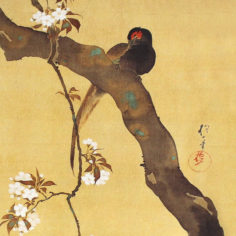 十二ヶ月花鳥図(三月桜に雉子図)