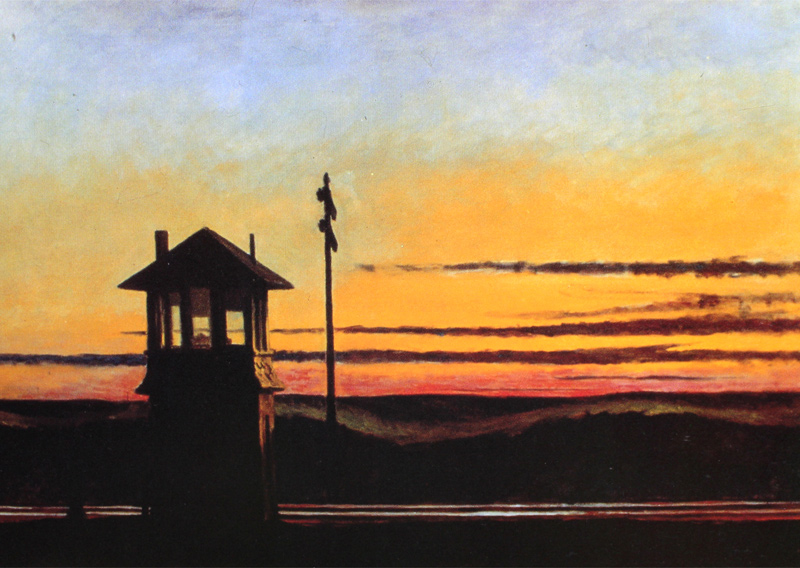 線路沿いの日没　1929
