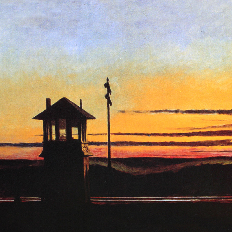 線路沿いの日没　1929
