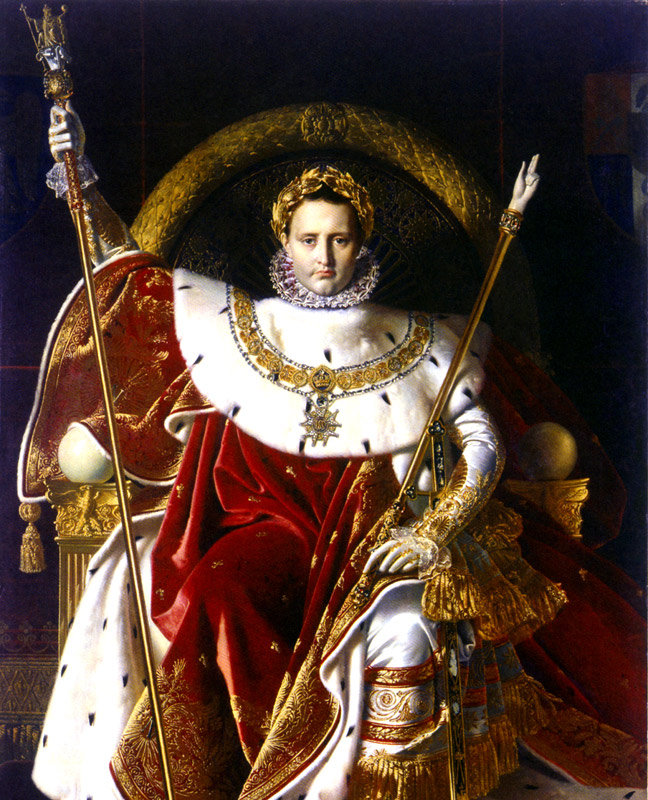 皇帝の座につくナポレオン1世