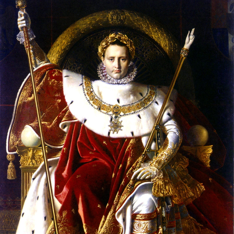 皇帝の座につくナポレオン1世