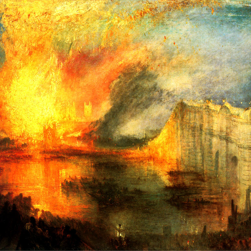 国会議事堂の炎上、1834年10月16日
